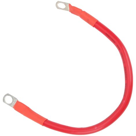 Câble de mise à la terre flexible 4AWG 25mm² 150A rouge pour batterie et inverter 11.8in (1/5)
