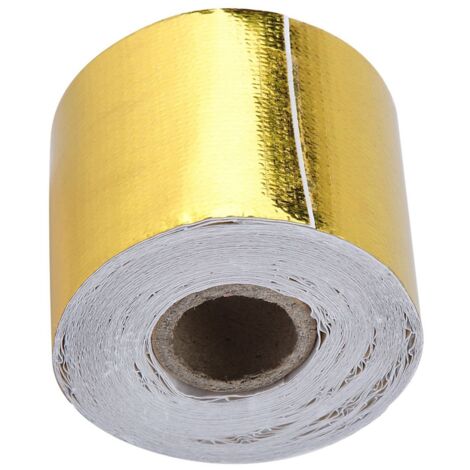 Ruban aluminium adhésif réfléchissant pour isolation thermique voiture - 10m x 5cm, 1 rouleau argent (1/5)