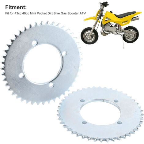 Pignon arrière 44T T8F (paire) 2.1" pour moto dirt pocket ATV scooter (1/5)
