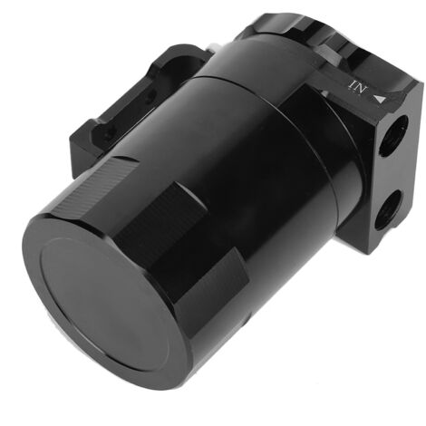Bouchon de récupération d'huile universel 300ML en aluminium bafflé noir poli (1/5)