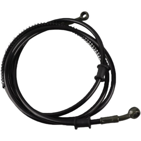 Flexible Hydraulic Hose 2m, Stainless Steel Braided Brake Line for GY6 150cc/Dirt Bike, Oil Hose Replacement