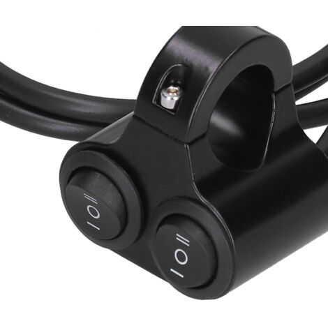 Interrupteur pour phare moto avec monture guidon 2 en 1 universel 12V pour ATV/UTV
