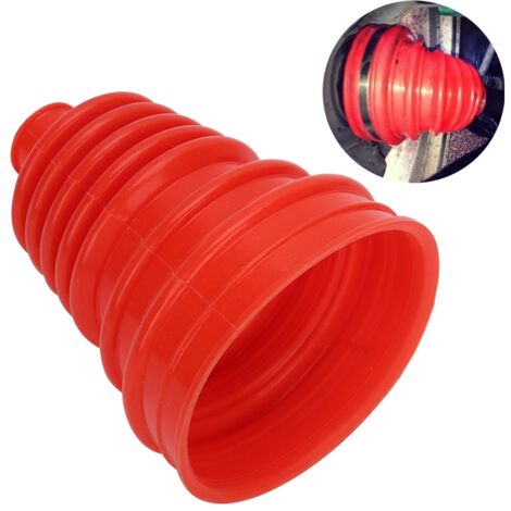 Kit d'Accouplement Joint de Pivot CV Silicone Rouge 60mm avec 4 Embouts et 2 Colliers (1/5)