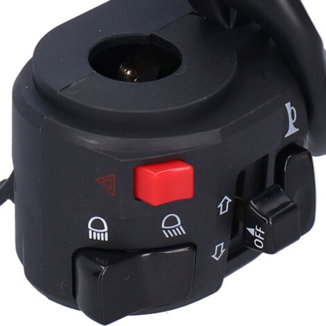 Commande de phares pour moto avec interrupteur 7/8in, bouton de klaxon, signal de direction et contrôleur de lampes antibrouillard