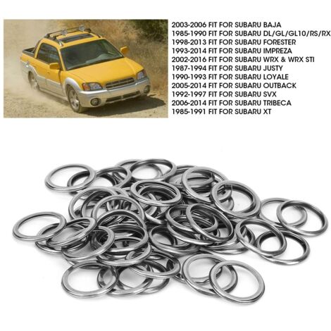 50 pièces de rondelles pour bouchon de vidange moteur, référence 11126-AA000 pour Subaru (1/5)