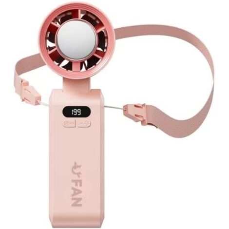 Ventilateur à main,Ventilateur Turbo Portable 1-199 Vitesses,Portable, Idéal pour Chambre, Cuisine, Refroidisseur d'air, Puissant pink (1/5)
