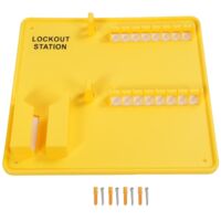 Poste de Lockout-Tagout Fixation Murale PC Résistant à la Chaleur avec Espace de Stockage Ample pour Sécurité Industrielle