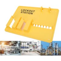 【Station de LOTO】 Kit de Sécurité Fixation Murale Anti-Déformation avec Lock et Tag pour Industries