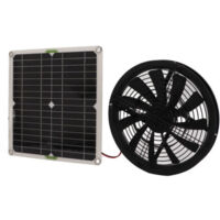 Ventilateur d'Extraction Solaire 100W avec Panneau Photovoltaïque - Kit Compact pour Serres, Camping-Car et Espaces Confinés