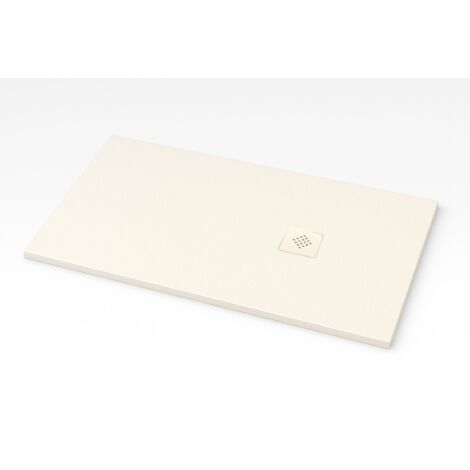 Receveur de douche Ardesia extra-plat couleur Blanc cassé RAL 9001 80x100cm grille Blanc cassé