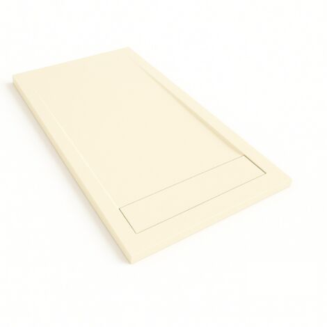 Receveur de douche Bidai avec cadre couleur Crème RAL 1013 70x170cm grille Crème