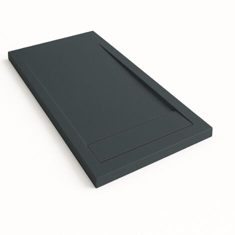 Receveur de douche Bidai avec cadre couleur Gris graphite RAL 7016 80x150cm grille Gris graphite (1/4)