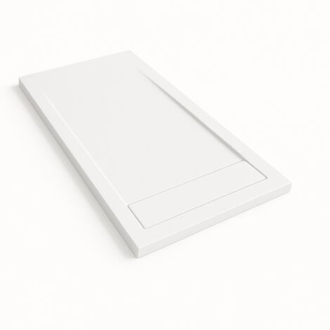 Receveur de douche Bidai avec cadre couleur Blanc RAL 9003 90x110cm grille Blanc