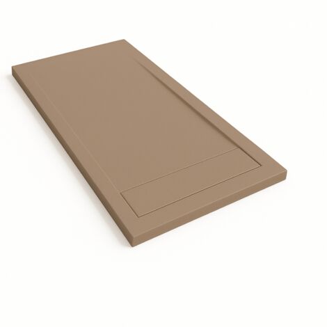 Receveur de douche Bidai avec cadre couleur Moka RAL 1019 90x110cm grille Moka (1/4)