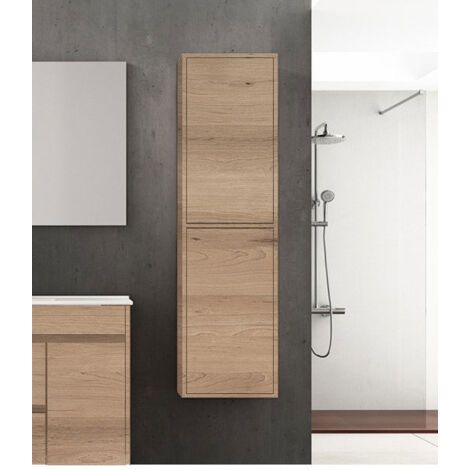 Meuble colonne de salle de bains ALLSTONE 10 couleurs et deux tailles disponibles Sable 35x140x25 (1/3)