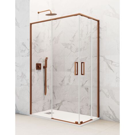 Box doccia ingresso angolare 2+2 ABANTE (TWENTY) 70x70 cm Rame