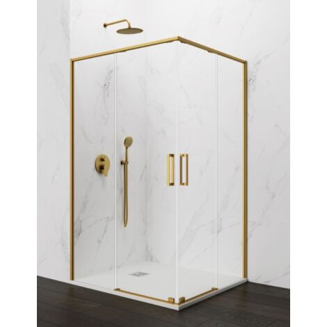 Box doccia ingresso angolare 2+2 ABANTE (TWENTY) 100x70 cm Oro