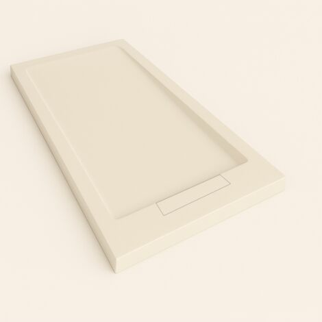 Piatto doccia Steen con bordo colore Bianco sporco RAL 9001 70x150cm griglia Bianco sporco