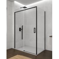 Box doccia ABANTE (TWENTY) 1+1 con lato fisso laterale 115x90 cm Nero