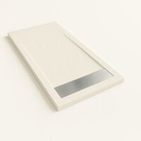 Piatto doccia Bidai con bordo colore Bianco sporco RAL 9001 90x140cm griglia Acciaio inox