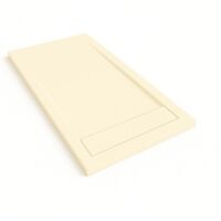 Piatto doccia Bidai con bordo colore Crema intenso RAL 1015 70x140cm griglia Crema intenso