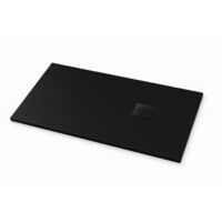 Duschwanne Ardesia extraflach Farbe Schwarz RAL 9005 90x220cm Abdeckung in Schwarz