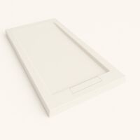 Duschwanne Steen mit Rahmen Farbe Weiß RAL 9003 80x120cm Abdeckung in Weiß