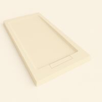 Duschwanne Steen mit Rahmen Farbe Creme RAL 1013 80x90cm Abdeckung in Creme