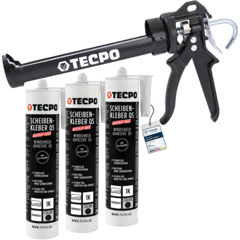 TECPO MS-Polymer Scheibenkleber 3x 290ml mit Zweihand Kartuschen Fettpresse mit Gewinde und Panzerschlauch Ausführung Kartuschenpresse Fettpresse (1/5)