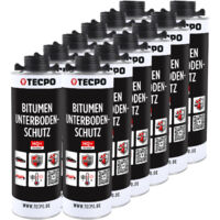TECPO Unterbodenschutz Bitumen Schwarz 12 Liter UBS Saugdose Steinschlagschutz Korrosionsschutz Rostschutz Unterboden Auto Kfz Langzeit