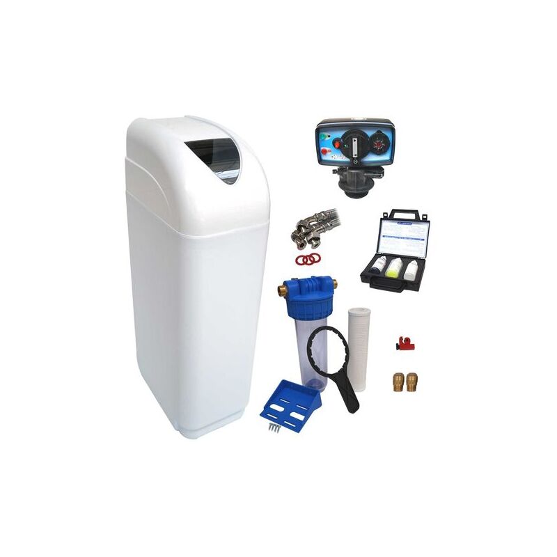 Adoucisseur D'eau 30l Vanne Fleck 5600 Mv Complet Bac Blanc