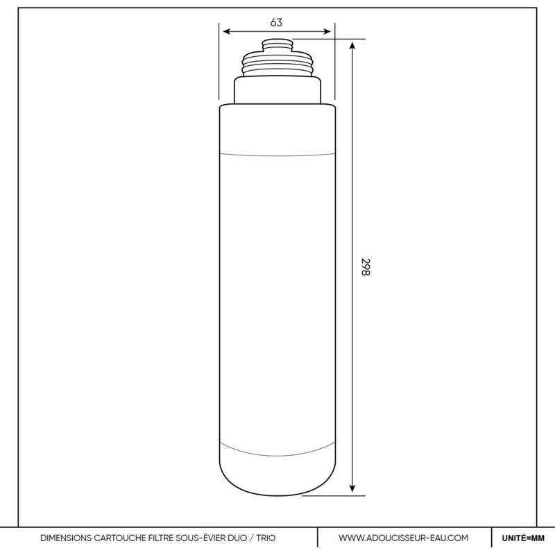 Lot de 3 cartouches filtration anti-sédiments 10 AEG