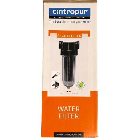 Cintropur – Filtre à charbon actif pour système de filtration eau – Débit 0,5 m³/h – Volume 0,57 L – Installation sur canalisations rigides - SL 240 TE