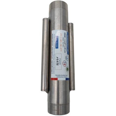 Filtre anticalcaire vortex Acquacalc.40 – Résonance Magnétique Vibratoire – Inox 316L – 1 pouce 1/2 – Durée de vie 50 ans