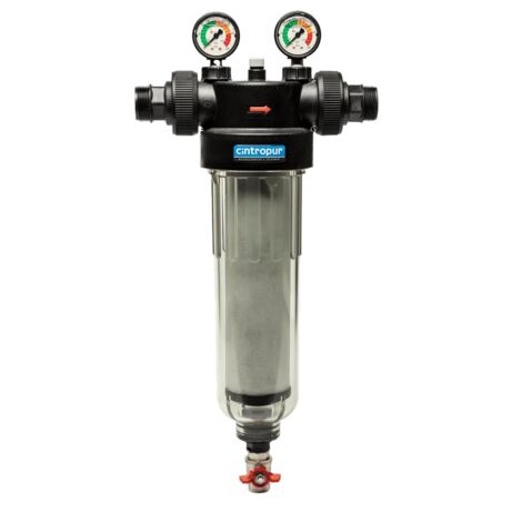 Cintropur – Filtre anti boue 1"1/4 – Filtration 25 microns – Débit 10 m³/h – Pour installations agricoles et industrielles (1/5)