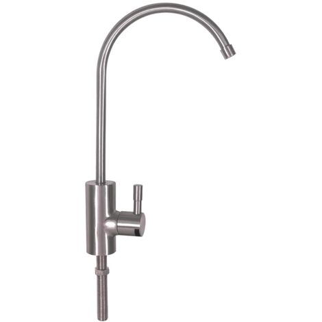 Robinet De Puisage Brossé Pour Osmoseur Et Filtre Sous Evier Avec Kit De Raccordement 3/8 pouces (1/5)