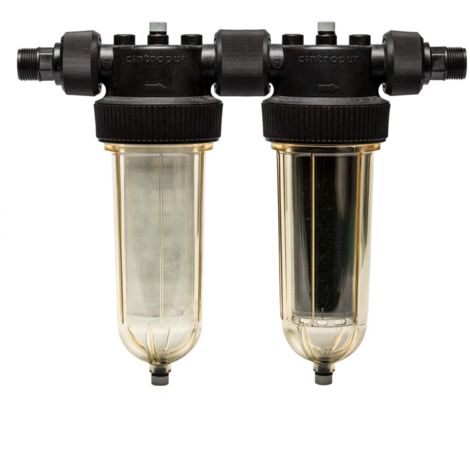 Cintropur – Filtre à tamis 25µm – Charbon actif pour purification eau – Débit 0,5 m3/h – Installation facile – Protection installations domestiques (1/3)