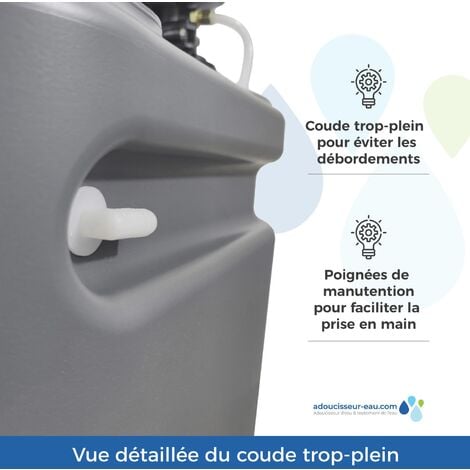 Adoucisseur D'eau 20L Fleck 5600 MV Mécanique Volumétrique Anti Calcaire Fabriqué En France