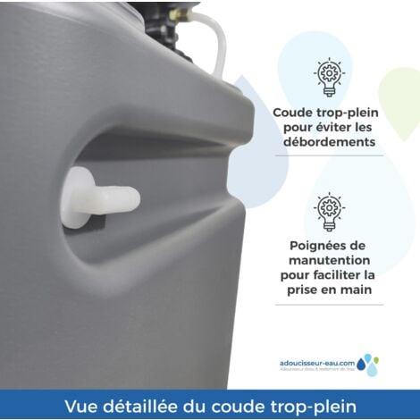 Adoucisseur Eau 30L Fleck 5600 MV Mécanique Volumétrique Complet Avec Accessoires Fabriqué En France