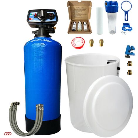 Adoucisseur D'eau Bi Bloc 50l Fleck 5600 Chronométrique Mécanique Complet Avec Accessoires