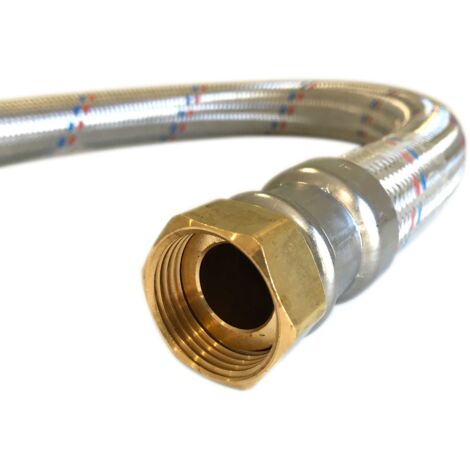 Flexible Inox ø19mm Intérieur F-f 3/4 pouces  (20/27) Longueur 80cm