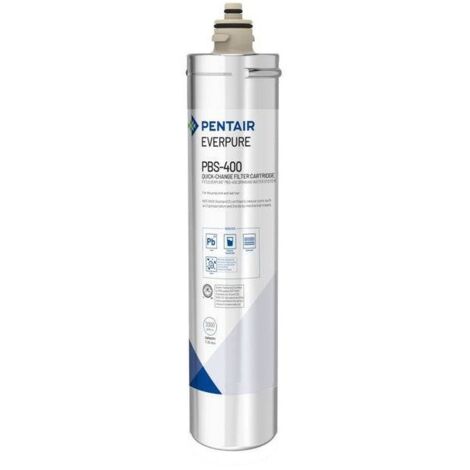 Pentair – Cartouche filtrante eau potable – Filtration 2 étapes – Charbon actif et précouche – Capacité 11 356 litres – Compatible Everpure PBS 400