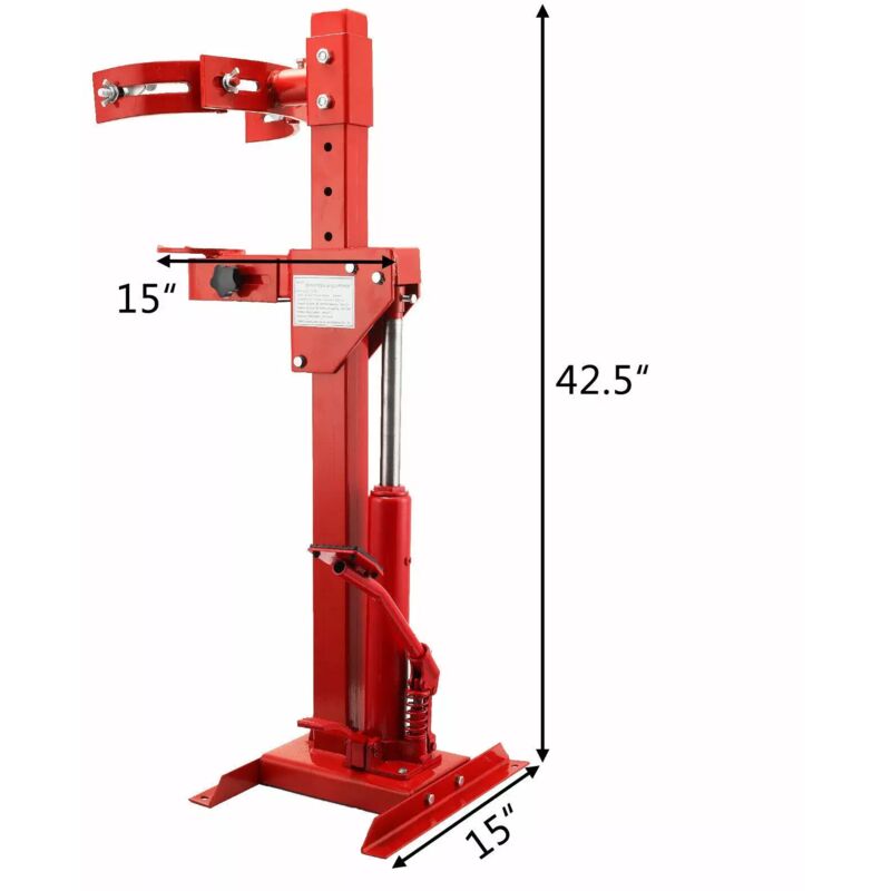 Compresseur Ressort Amortisseur Hydraulique 3T - Hauteur 49,5-82 Cm, 8 Niveaux, Cylindre 32cm, 4 Fermoirs Inclus