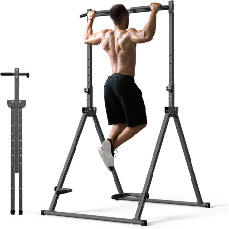 Barre de traction, hauteur réglable, construction durable, noir - Sport
