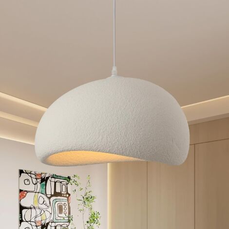 Suspension moderne de 20 cm, douille E27, style japonais Wabi-Sabi, forme nid d'oiseau, idéale pour salle à manger, couloir, restaurant, cuisine [Classe énergétique F] (1/4)