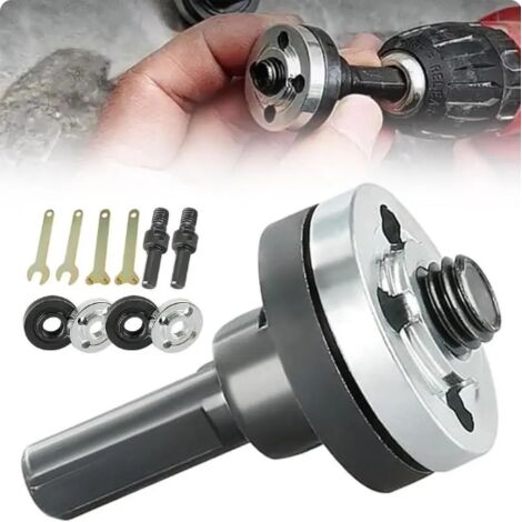 Kit de conversion pour meuleuse d'angle avec adaptateur de mandrin de 6 et 10 mm et clé, accessoires pour meuleuses d'angle, quincaillerie, usage intensif, industriel