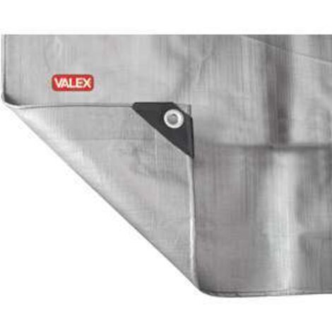 Valex telo con occhielli rinforzato 5x8mt impermeabile in polietilene colore grigio 1454291
