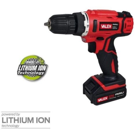 Valex Trapano Avvitatore a Batteria al Litio Family-Tech 112