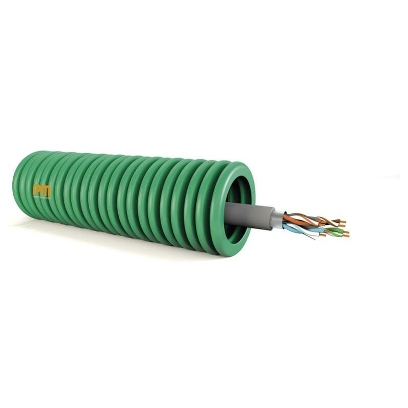 GAINE PRÉFILÉE CATÉGORIE 5E LSZH Ø20MM 100M PMPLASTIC C2F