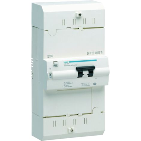 Hager – Disjoncteur différentiel 4P 30/60A 500mA sélectif – Protection renforcée contre les courants de fuite – Pour installations électriques